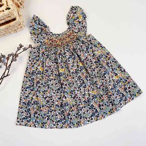Baby Girls Sukienki Księżniczka Odzież Marka Bawełna Letnia Linna Odzieżowa Europejska Ameryka Maluch Dress Dress 210429