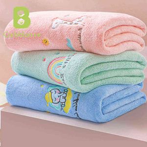 Curbblan 100x120cm Haft Ręcznik Łazienka Dzieci Miękkie Chłonne Mikrofibry Kids Dla Domu W magazynie 211221