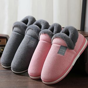 Home Slippers for Men Slip On Comfortable Winter Slippers Men Soft Indoor Shoes Solid Warm House Slippers Male High Quality