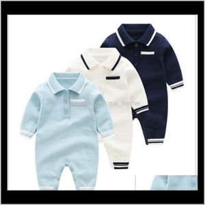 Jumpsuitsrompers Clothing Baby Kids Maternity Drop Delivery 2021 Baby Knitted Rompers Onesies Spring Autumn Born Jumpsuits Long Sleeve Toddle