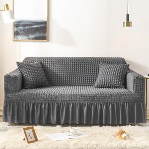 Krzesło Okładki Bubble Design Sofa Do Salonu Zestaw Set Anti Slip Cauch Slipcover Cotton Tkanina z Spódnicą Koronką Seater