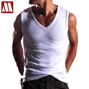 Wysokiej Jakości Moda Męska Letnia Odzież Solidna Ciała Odchudzająca Bawełna Undershirt Shaper Vest Man's Muscle Tank Tops 210623