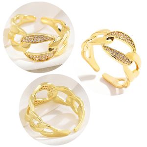 D08 Anéis de faixa de galvanoplastia simples com abertura ajustável de design personalizado anel de ouro prata de ouro para homens mulheres chegadas