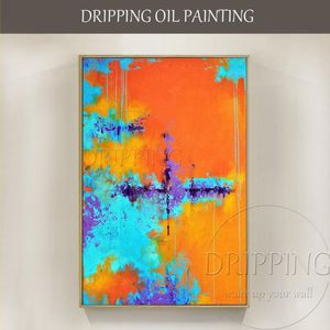 Wholesale vivid paintings resale online - Paintings Expert Artist Hand painted High Quality Colorful Abstract Oil Painting Vivid Colors For Living Room