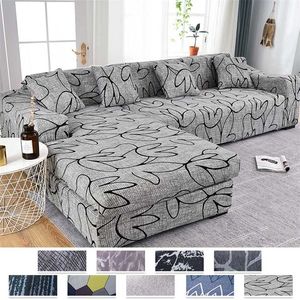 Sofa Cover for Living Room Stretch Printed Slipcover L shape Corner s funda sofa Elastic Couch 1/2/3/4-seat 211102