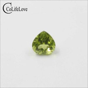 6 mm hochwertiger Herzgeschnitten Peridot Edelstein für Silberschmuckhersteller 100% Real natürlicher Peridot Looser Edelstein H1015