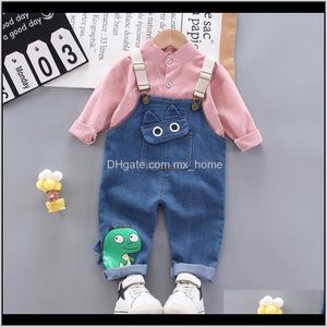 Odzież Baby Kids Maternity Drop Dostawa 2021 Spring Born Boy Zestaw Koszula Dżnowy Kostium Boys Ubrania 1yearold Baby Urodziny Zestawy P5C6 VJPVM