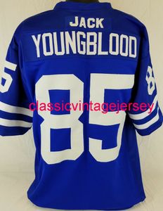 Mężczyźni Kobiet Młodzież „Jack” Youngblood Custom Blue Football Jersey XS-5xl 6xl
