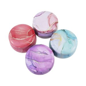 Tomt Tinplate Candle Jars Box Round Drum Your Eyelash Iron Case Anpassad vaxförpackning Candy Presentbehållare Creative W0278