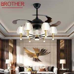 Tavan hayranları, uzaktan kumandalı kardeş fan lambası oturma odası yatak odası restoranı için ev dekoratif ev dekoratif