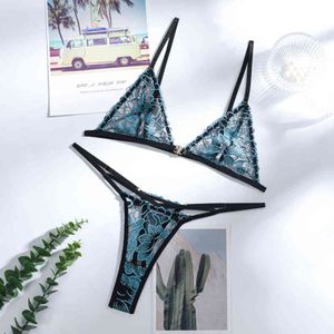 Nxy sexy set hot women blu seducente seducente sexy mesh lingerie femminile biancheria intima erotica reggiseno brief set trasparente set ropa interno mujer eróticos 1127