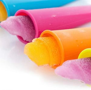 Ferramentas de gelado colorido Ferramentas Creative Popsicle Mold Picolicles Moldes IceCreams Maker DIY ToolsSilicone Capa para crianças ZC215