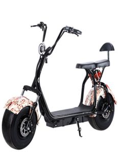 Confortável adulto cidade elétrica scooter pneu largo 1500w alta potência ciclismo motocicleta