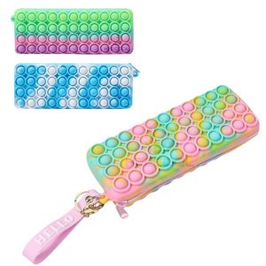 Fidget Toys Push Bubble Pencil Case Telefon Portfel Torby Dekompresji Kobiety Kosmetyczna Torba do przechowywania