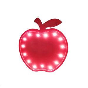 LED Apple Форма лампы Декоративные Лампы Маленький Ночной Свет Для Детских Детских Спальня Толилета Освещения Освещения Внутреннее освещение