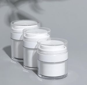 15 30gの白いシンプルなエアレス化粧品ボトル50gアクリル真空クリーム瓶化粧品ポンプローション容器Sn4311