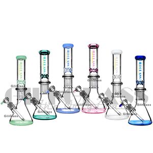 15 '' Alto ZOB 8 Arm Tree Percolatore Bong piattaforme petrolifere Heady Big Bong fumatori Tubi dell'acqua qaurtz banger bowl 7mm Becher di vetro spesso Bong Pipe