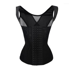 Women's Shapers Sexy Black Stretchy Waist Trainer Tummy Control Women Bodycon Corsets Cincher Slimming Body Shaper Underwear Lingeries1