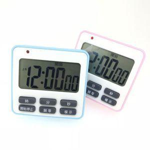 Timers Multi-function LCD Digital Display Kitchen Timer Electronic Flashing Lights 12-hour Beauty Reminder Direct Sales