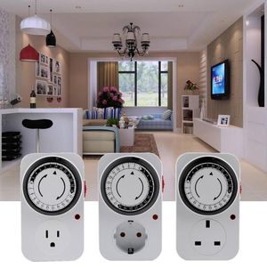 Timers 13MA 24 Hour Cyclic Timer Switch Kitchen Outlet Loop Universal Timing Socket Mechanical UK EU US Plug