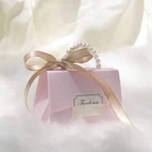 Hediye sargısı Avrupa romantik inci taşınabilir kutu düğün iyilik şeker kutuları karton doğum günü partisi çanta diy sarma malzemeleri