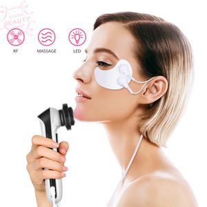 Tragbare 5-in-1-Vibrations-RF-Gesichtsstraffung unter Augenklappen, LED-Anti-Falten-Maschine, Beauty Spa