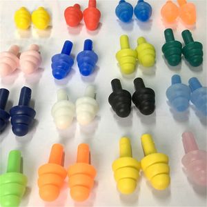 Tappi per le orecchie in silicone Isolamento acustico SpasHG impermeabili Dwaterproof Protezioni per le orecchie in silicone antirumore Spina antirumore per viaggio Riduzione del rumore Boutique 19