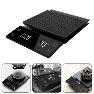 3kg/0.1g Smart Drip Coffee Scale With Timer Portable Electronic Digital Kitchen High Precision LCD Pot s 210728