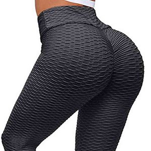 Fitness Yoga Pants Kobiety seksowne legginsy sport Sport czarne legginsy plus size jacquard rajstopy na siłownię chrupiące legita antycelulite H1221