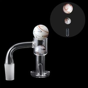 High Quality Flat top Smoking Terp Slurper Quartz Banger with Glass Marble Set 10mm 14mm 18mm Male Female Nails For Water Bongs