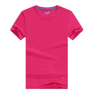 2022 Brand New Cotton Mens T-shirt Pure Color Men T-shirts Rundkrage Kortärmad T Shirt Blank Topp Tees för Man Man Kläder G220223