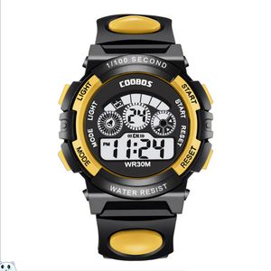 Factory Direct Childrens Boys Quartz Chronograph 시계 7 개의 컬러 가벼운 방수 학생 전자 시계 빛나는 알람 달력 손목 시계