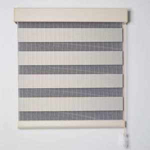 Motorized Window Zebra Blinds Blockout Roller Pull Cord Beads Banded Fabric Shades Home Office Els Customized Size