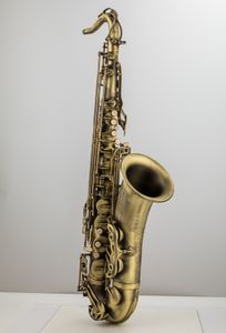 TENOR SAXOPHONE BB TUNE ANTIQUE Copper Shell Decoration Professionell musikinstrument med fallmunstycke Golves tillbehör