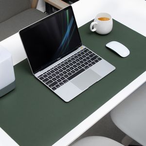 Double-side Portable Large Mouse Pad Protector Gaming Mouse Mat Non-Slip PU Leather Desk Mat Table Cover for Game Office Work