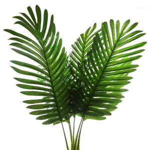 -6pcs palm artificiais plantas folhas faux grande imitação tropical samambaias para casa jardim festa flores arranjo casamento1