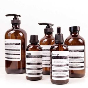 Cam Banyo Şampuanı Sıvı Nordic Losyon Damlalık Emülsiyon Depolama Şişesi Seyahat Organizatör Dekor Banyo Mutfak