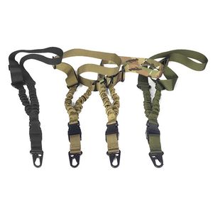 Wholesale gun sling multi for sale - Group buy Outdoor Nylon Multi Mission Adjustable one Single Point Sling Strap Tactical Gun Rifle Sling Strap Belt MC BK KK OD