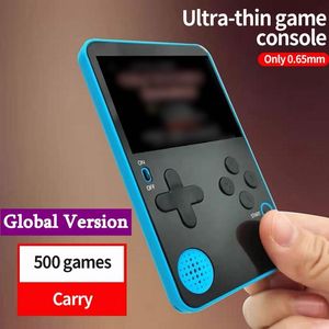 Bärbara spelspelare Ultratunn handhållen videokonsolspelare Inbyggd 500 spel Retro Gaming Consolas De Jogos V￭deo