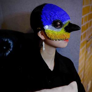 Cosplay Fancy Bird Owl Schiuma morbida Mezza faccia Becco Naso lungo Masque Maschera per feste di carnevale