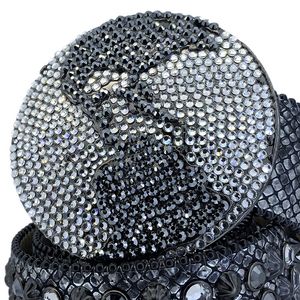 Cinturão do céu escuro do BB Western BB com strass bling para homens cintos de moda de grife