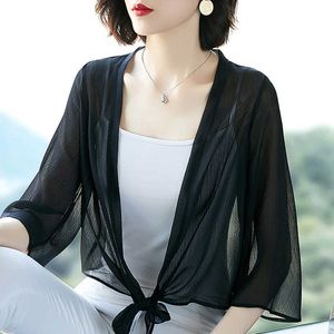 Летняя блузка женская вспышка рукава топы женские Blusas Mujer de Moda V-образным вырезом шифоновая блузка рубашка 3XL 4XL плюс размер блузки D10 210602