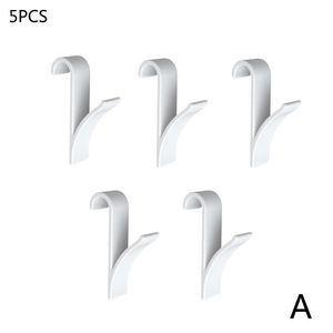 5pcs High Quality Plastic Bathroom Radiator Hook Multifunction Decor Unbrella Clothes Towel Rack White/Transparent V6W8