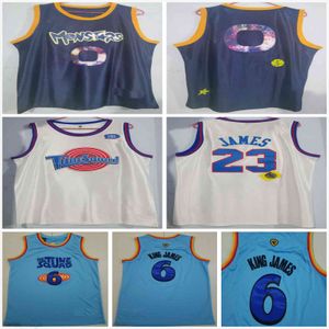 Tune Squad Looney Monstars Space Jam Lebron DNA Jersey White Blue NWT 6 King James 