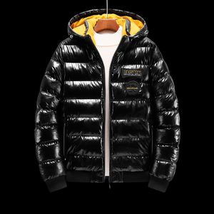 Man Glossy Down Parkas Fashion Trend Couples Thicken Zipper Removable Hooded Outerwears Designer Winter Male Luxury Bread Punk Jackets Coats