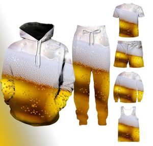 2022 Ny öl tryckt mode 3d män / kvinnor Cool mönster sweatshirt / t-shirt / tröja / väst / byxor / shorts