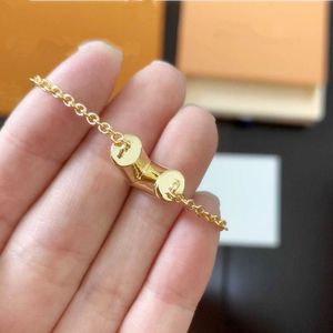 Stainless Steel Simple letter shape pendant necklace gold color Mother christmas Special gift