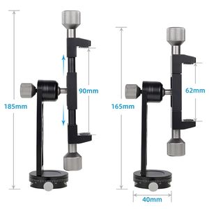 All Metal Tripod Mount Adapter Cell Phone Clipper Holder Vertical 360 Rotation Tripod Stand for smart phones Tripod