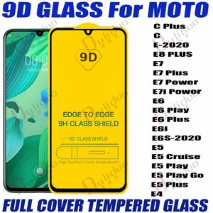 9D Capa de vidro temperado Protetor de tela de vidro temperado para Motorola Moto E7 E7i C PLUS E ELE E6 E6I Play E6s E5 Cruise Play Go E4