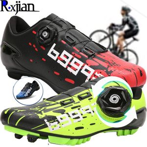 R.xjian Ultra-Light Spin Tepe Mountain Road Bisiklet Ayakkabı Açık Hava Spor Çift Kilitsiz Kendi Kilitli Bisiklet 36-48 SI Ayakkabı